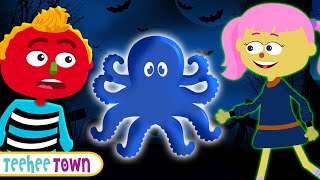 What Is Inside A Mystery Cave? Halloween Song + Spooky Scary Skeleton Songs | Teehee Town
