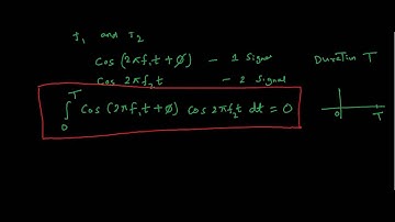 What is the condition for two signals to be orthogonal to each other