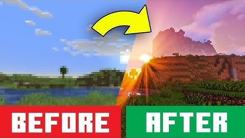 Minecraft "mojo launcher"pojav launcher Shaders! Before and after