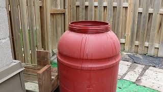 dollar store rain barrel spigot