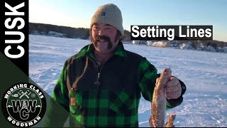 Setting Cusk Lines (Ice Fishing on Lake Winnipesaukee)