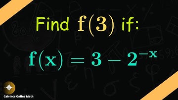 Mastering IGCSE Mathematics: Step-by-Step Guide to Evaluating Functions | f(3) if f(x)=3-2^-x
