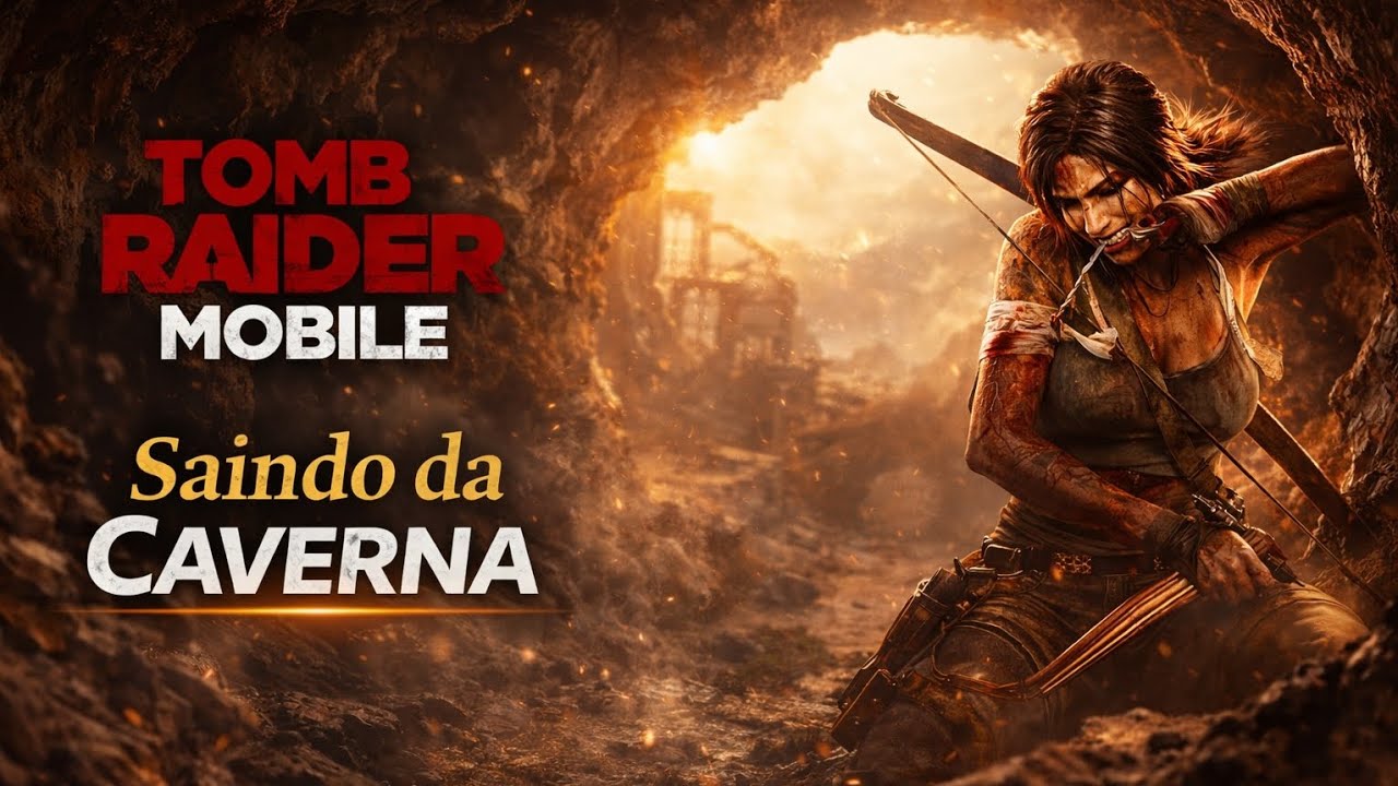 NOVO TOMB RAIDER MOBILE- início de gameplay | saindo da caverna - jogando com gamepad 