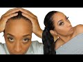 How I made my FOREHEAD SMALL doing a Frontal Ponytail