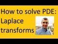 Solve PDE via Laplace transforms