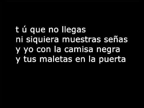 polilla ética dolor de cabeza Juanes La Camisa Negra Lyrics .wmv - YouTube