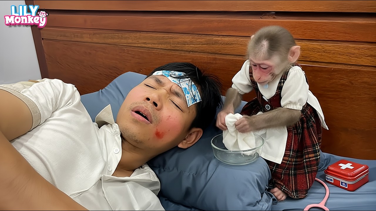 Lily takes care of Dad when he has a high fever | Lily's story