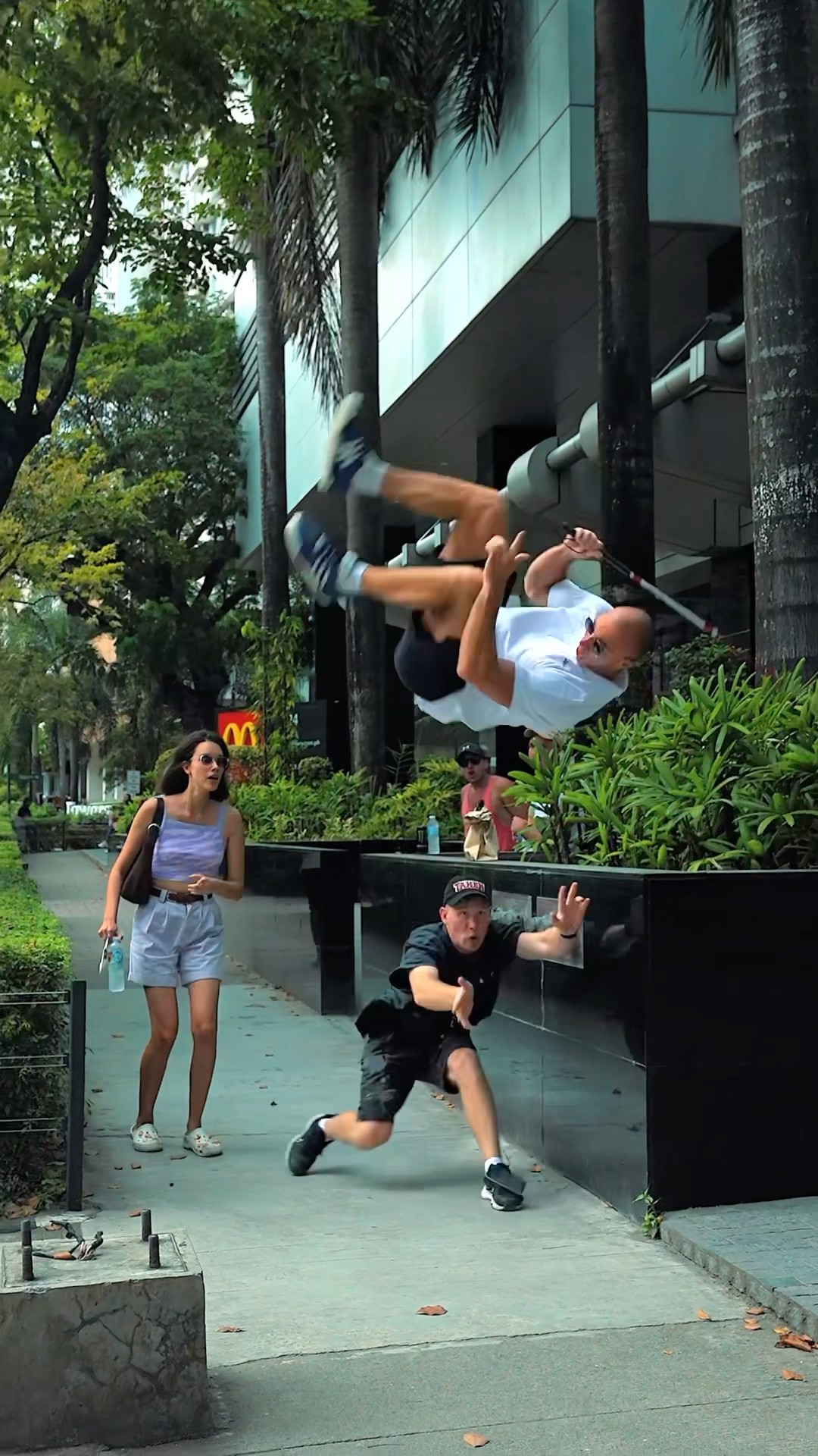 Gymnast Pretended to Be a Blind Man?? #kiryakolesnikov #prank #funny #comedy #parkour #stunt