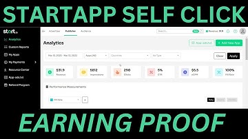 StartApp self click earning proof | StartApp earning proof 2023