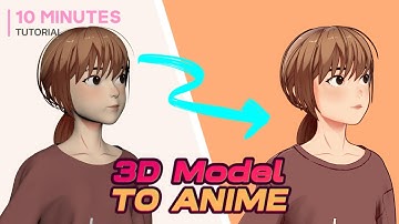 Turn 3D Model to 2D Anime in 10 Minutes Using ToonShader #maya #arnoldrender #tutorial #toonshader