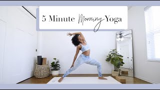 ⛅️ 5 MINUTE MORNING YOGA for People Who Are "Too Busy For Yoga" screenshot 4