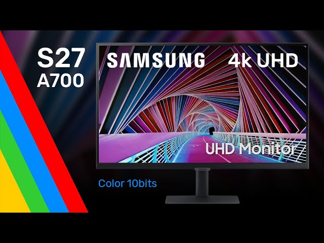 Monitor SAMSUNG S27 A700 4k UHD HDR10 1.07 Billones de Colores PBP PIP 