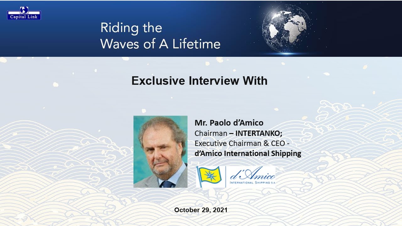 Paolo d'Amico of d'Amico International Shipping & INTERTANKO on Riding The Waves Of A Lifetime