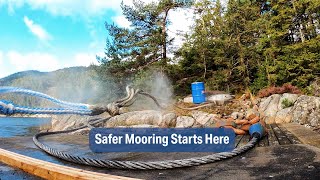 Timm Snap Back arrestor ropes. Mooring with confidence.