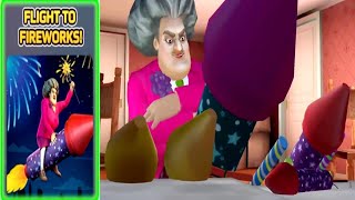 المدرسة الشريرة مهكره مقلب الالعاب الناريه الجديده - مرحله الصواريخ | Scary Teacher 3D