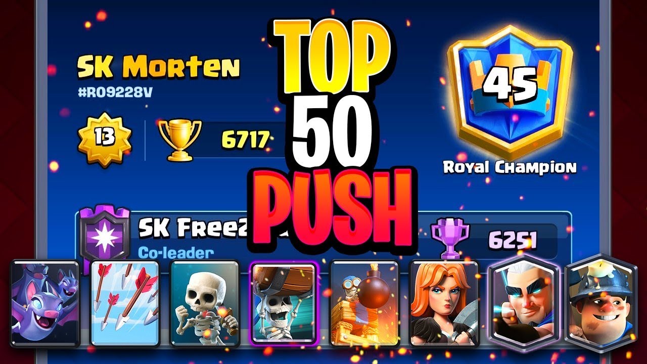 🏆TOP 50 GLOBAL LIVE LADDER PUSH! MINER CYCLE OP! Clash Royale