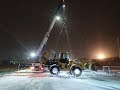 Каток не доехал до крана)), достаём погрузчик ChengGong из снежного плена. POV autocrane