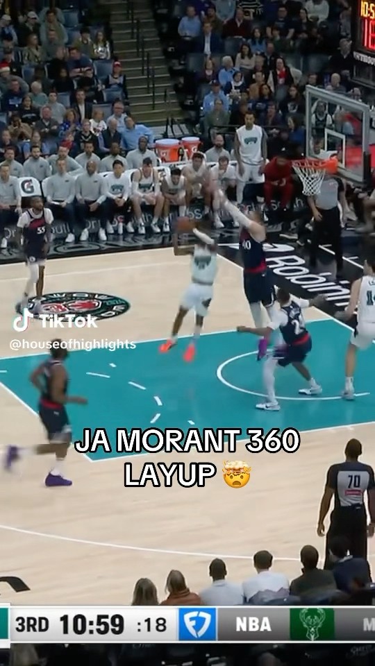 Spin and a make #hoodnews #jamorant #memphisgrizzlies #clippers #ivicazubac #layup #basketball #omg