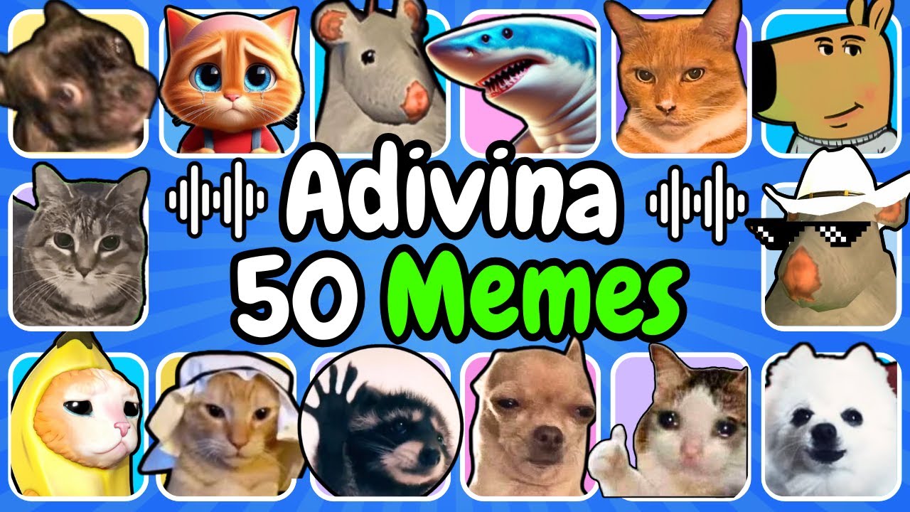 ¡Adivina 50 MEMES De ANIMALES!😱❤️Ratón Milton🐭Tralalero🦈Chipi Chipi😺Miaw Miaw😿30 MINUTOS De MEMES😀