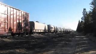 BNSF 7632 SB with Bnsf 8279 (SD75I) with Nice Crew