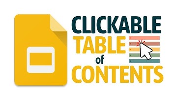 Clickable Table of Contents Tutorial | Google Slides (Presentations Hack)