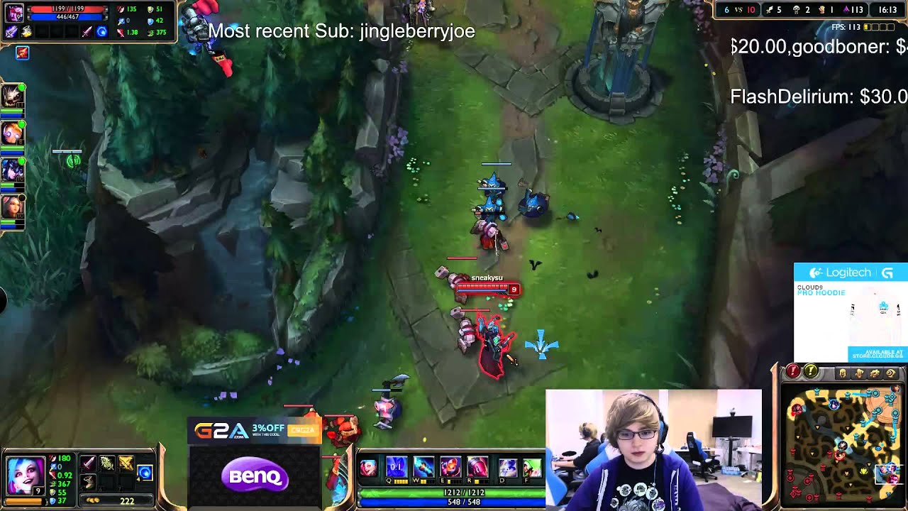 Sneaky duo Meteos vs Hi im gosu - Jinx vs Vayne Bot - League of Legends Gameplay