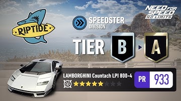 Riptide (UGR) Tier B to S with 5⭐ Lamborghini Countach LPI 800-4 (2022) | Need For Speed: No Limits