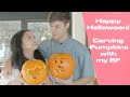Carving Pumpkins With My Boyfriend | Lana Condor