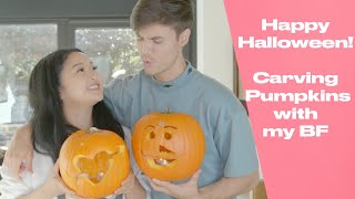 Carving Pumpkins With My Boyfriend | Lana Condor