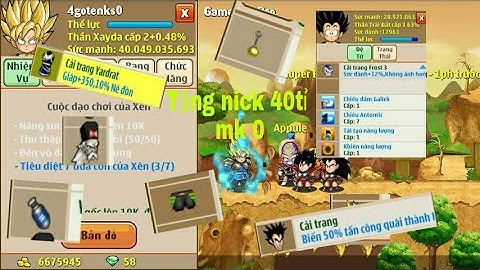 Ngọc Rồng Online - Tặng acc bông tai 40 tỉ mật khẩu không đổi được cho anh em