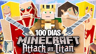 SOBREVIVÍ 100 Días en ATTACK ON TITAN en Minecraft! Esto es lo que sucedió..