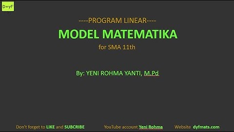 Model matematika (program linear part 3)