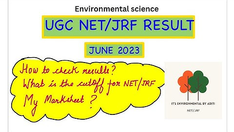 NTA UGC NET Result June 2023 | Environmental science