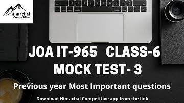 JOA IT 965: Most important questions || MS Word