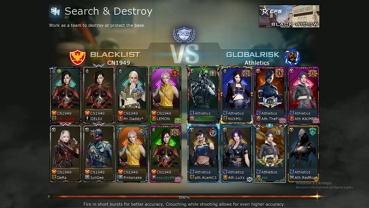 Athletics vs CN1949 BLACKWIDOW [CrossFire Clan War]