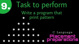 C Program to Print Star Pattern - 9 | Star Pattern Programs in C