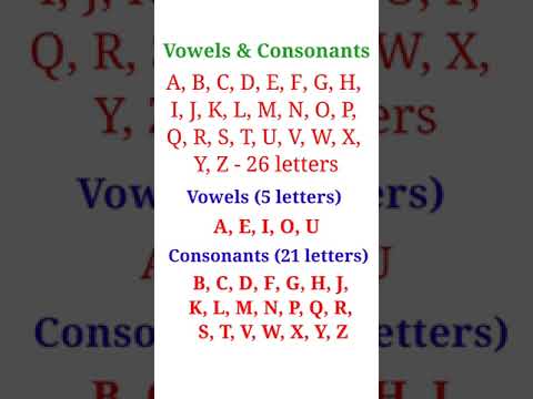 Vowels Consonants Grammar Shorts Akil Aga Youtube