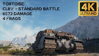 Tortoise 6,6k damage 4 frags on Cliff - World of Tanks