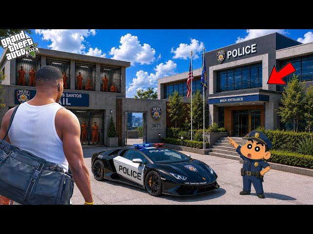GTA V: Franklin And Shinchan Change Ther House To Police Station In GTA 5 Telugu | #gta5
