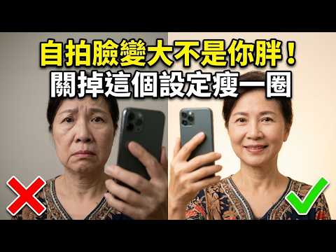 手機自拍臉總是特別大特別胖?不是你的錯!原來是「這個設定」在搞鬼,關掉立刻瘦一圈、人也變年輕!