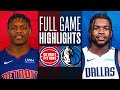 PISTONS At MAVERICKS FULL GAME HIGHLIGHTS April 12 2024