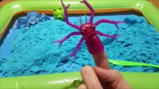 Toy Discovery - Digging For Colorful Kid Toys In Kinetic Moon Sand