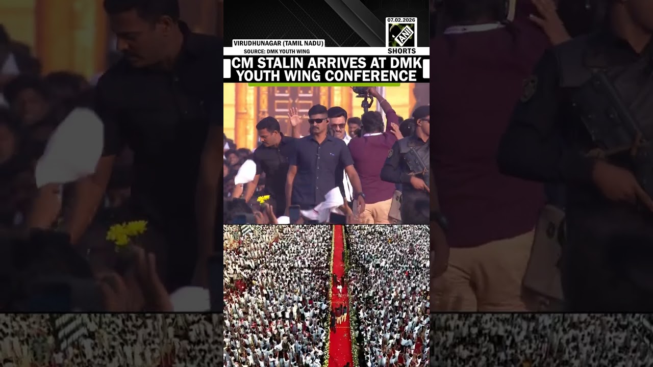CM MK Stalin arrives at DMK Youth Wing Southern Zone Office-Bearers Conference