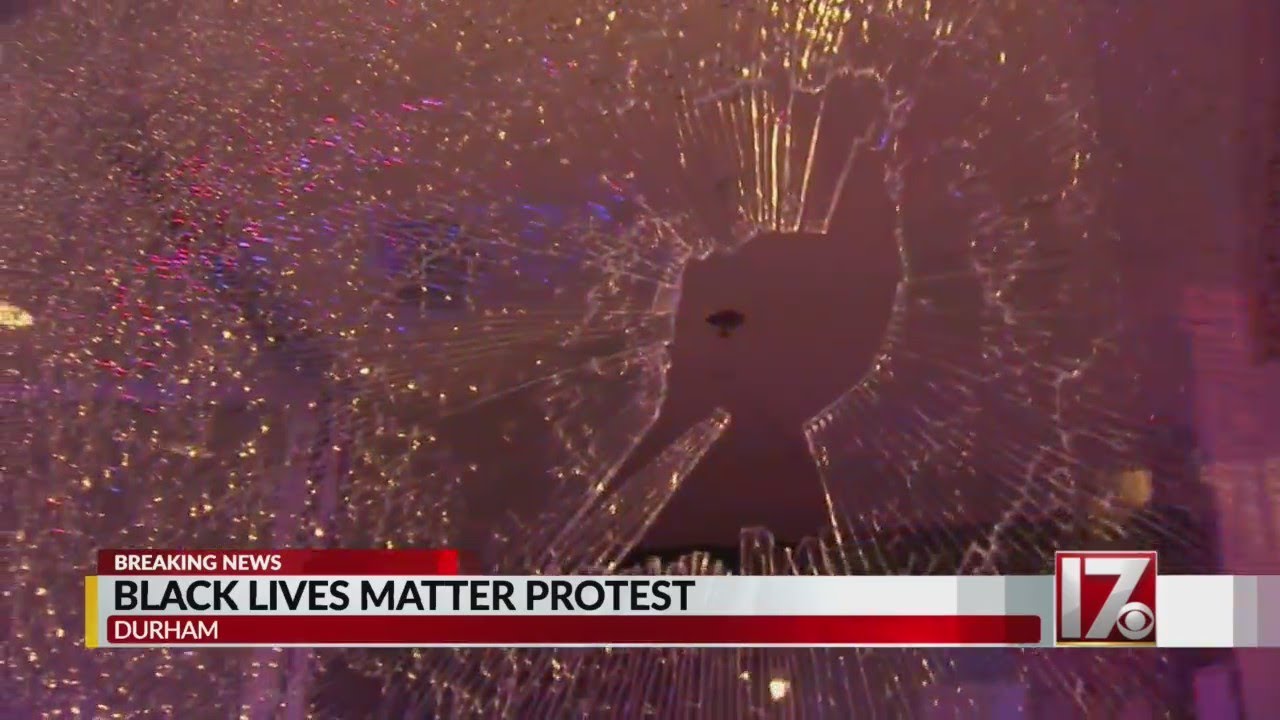 Durham protesters cause damage, set fire at police headquarters