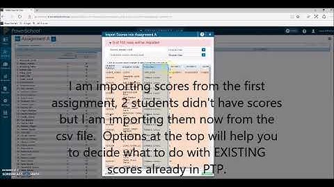 PowerTeacher Pro Importing Scores