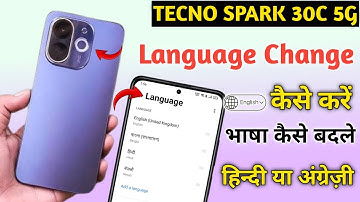How to Change Language in Tecno Spark 30c 5g || Tecno Spark 30c me language kaise change kare/Tecno
