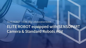 ELITE ROBOT equipped with SENSOPART VISOR Camera and Standard Robots AGV