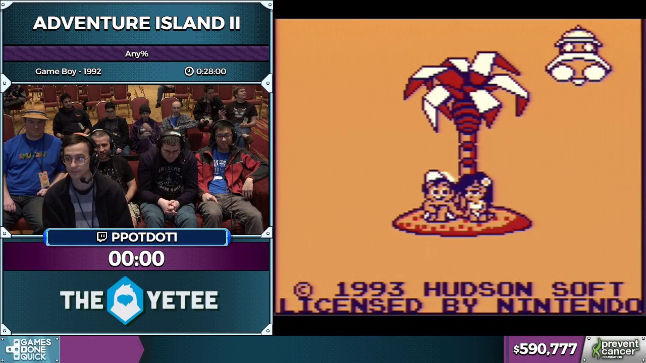 Adventure Island 2 (GB) by ppotdot1 in 21:32 - AGDQ 2017