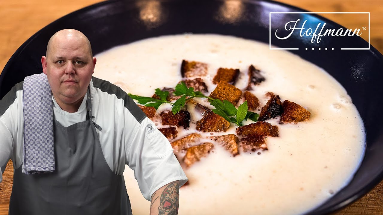 Cremige Knoblauchsuppe mit würzigen Croutons I schnelles Soulfood I Einfaches Rezept @Bernd Zehner