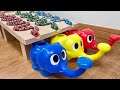 マーブルラン ASMR ♫ カラフルなゾウのケース & HABAウェーブスロープ & 小さな大工さんスロープ